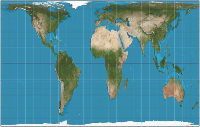 世界地图平面图真实比例