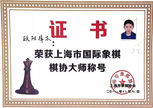 中国国际象棋协会证书