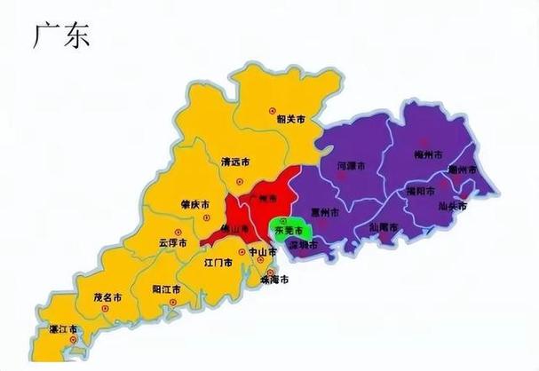 广东省行政区划图最新
