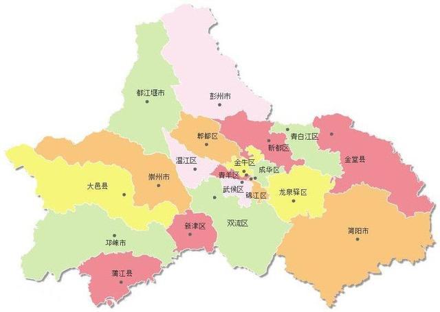 成都区域划分图2024