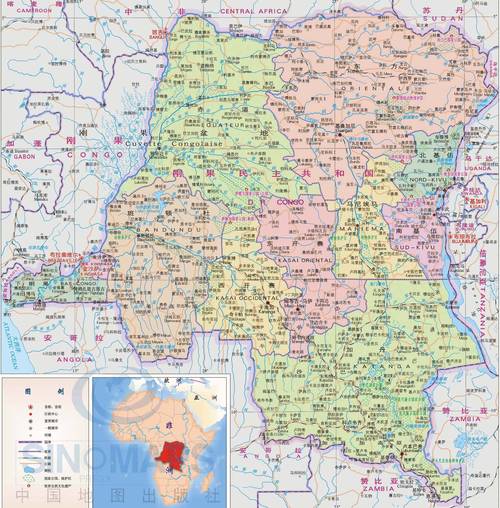 刚果金地图的相关图片