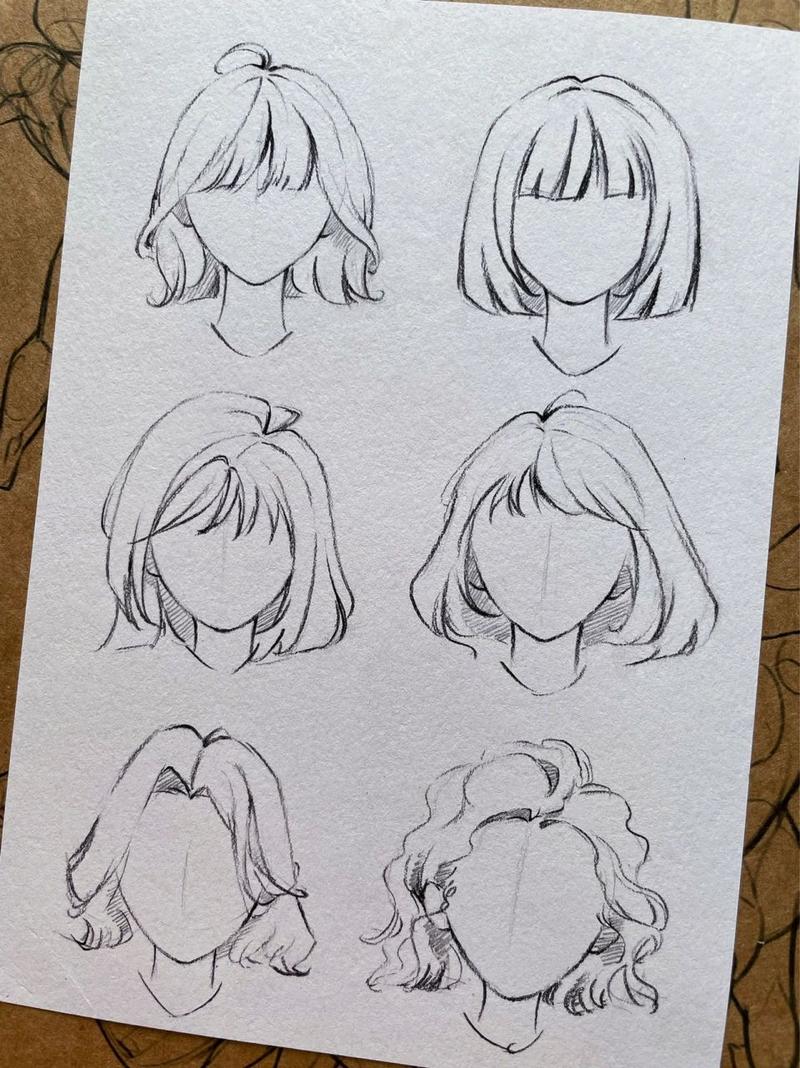 女生的头发怎么画的相关图片